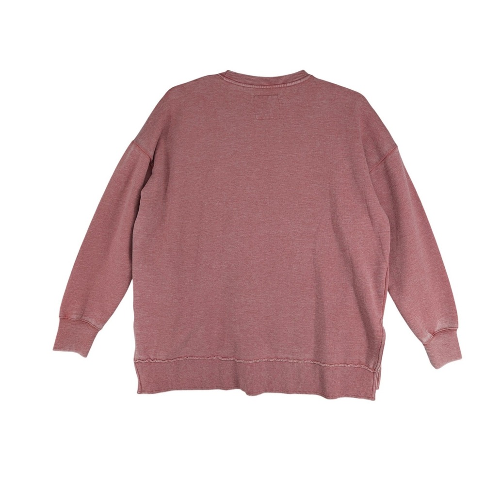 Southern Fried Cotton Womens XL Washed Pink Oversized Sweatshirt Pockets - Picture 3 of 9